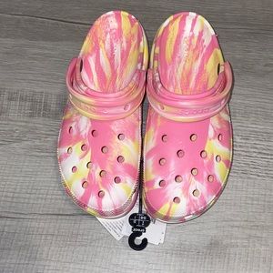 Pink Marbled Crocs